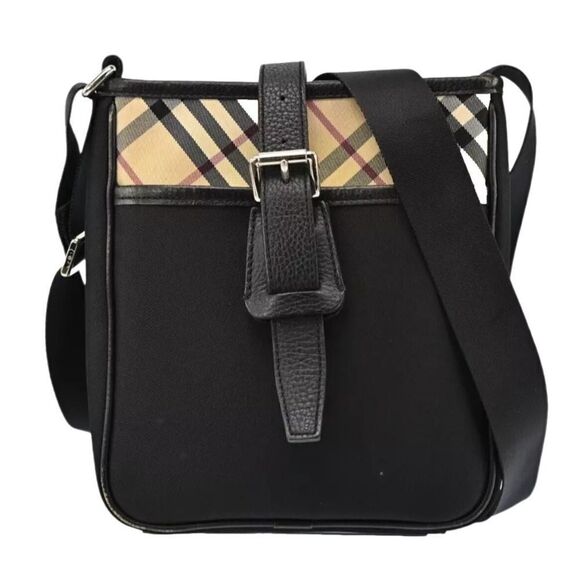 BURBERRY Nova Check Nylon Leather Crossbody Shoulder Bag 💼 - Picture 1 of 14